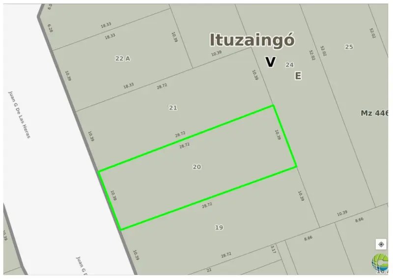 Terreno en venta · Ituzaingó Centro, Ituzaingó, GBA Oeste, Provincia de Buenos Aires Terreno en venta · Ituzaingó Centro, Ituzaingó, GBA Oeste, Provincia de Buenos Aires
